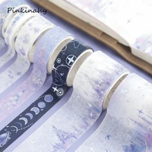 Девичья планета Луна звездное небо лазерная позолота декоративные клейкие ленты маскировки васи клейкие ленты DIY Скрапбукинг стикер ярлык stadier