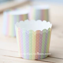 Красочная разноцветная бумага держатель для кексов случае, формочки для кексов, горошек декоративная чашка для вечерние день рождения свадьбы