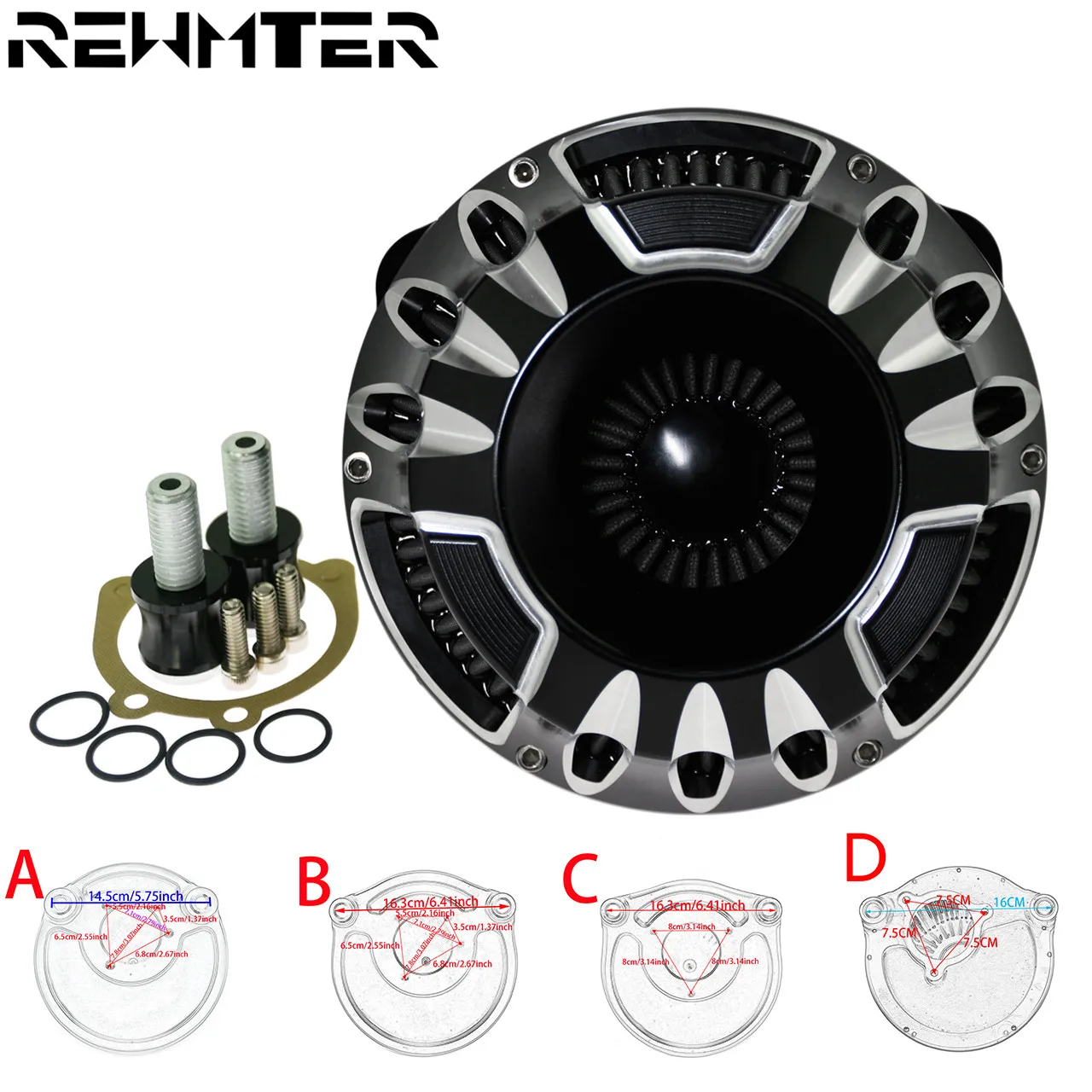 

CNC Crafts Air Filter Intake Motorcycle Cleaner Filter Aluminum For Harley Touring Road Street Glide Sportster XL 883 1200 Dyna