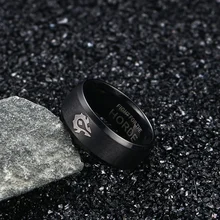 World of warcraft horda alianza negro anillo de oro regalo de la joyería anillo de acero titanium