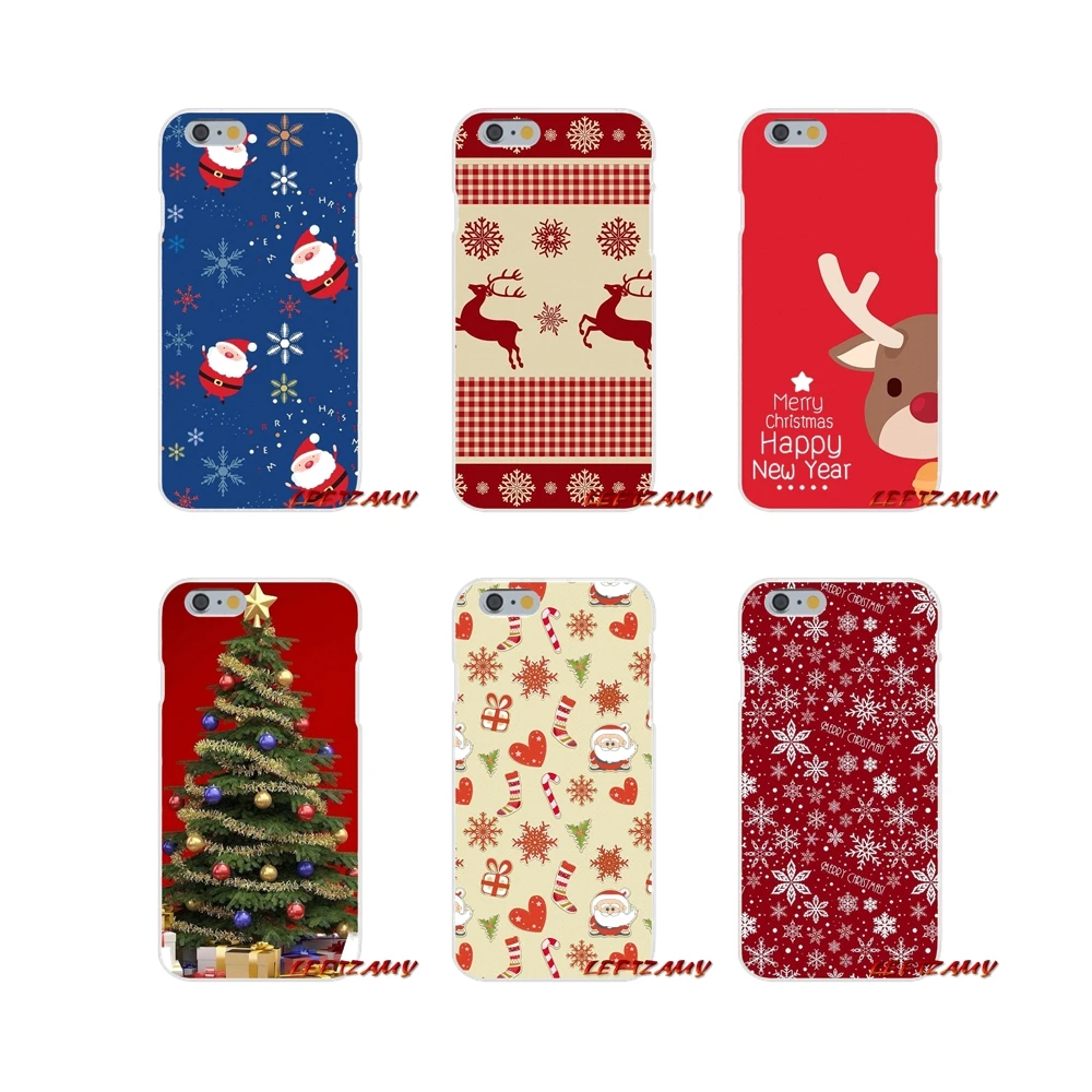 

For iPhone X XR XS MAX 4 4S 5 5S 5C SE 6 6S 7 8 Plus ipod touch 5 6 Merry Chrismas Happy New Year Accessories Phone Cases Covers