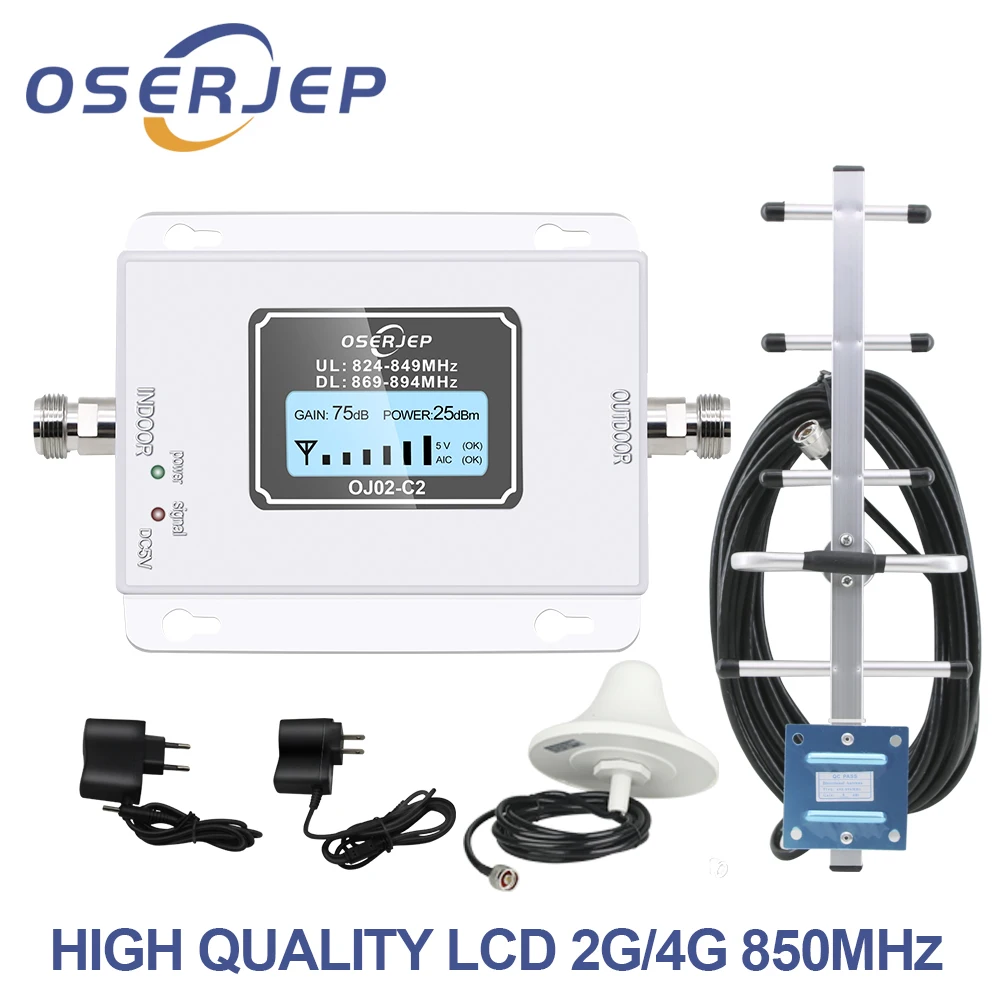 

Gain70dB CDMA Signal Amplifier LTE Band 5(850 CDMA) Signal GSM CDMA 850MHz Mobile Phone Signal Repeater Yagi Ceiling Antenna