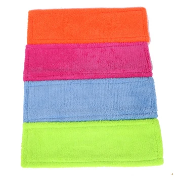 

4 pc/lot Thicken Microfibre coral velvet wooden floors flat mops replacement pad refill mop head,mops floor cleaning pad