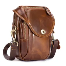 Daffdoil ручной работы из натуральной кожи поясная сумка для мужчин и женщин дизайн подарок Crazy Horse кожа P20