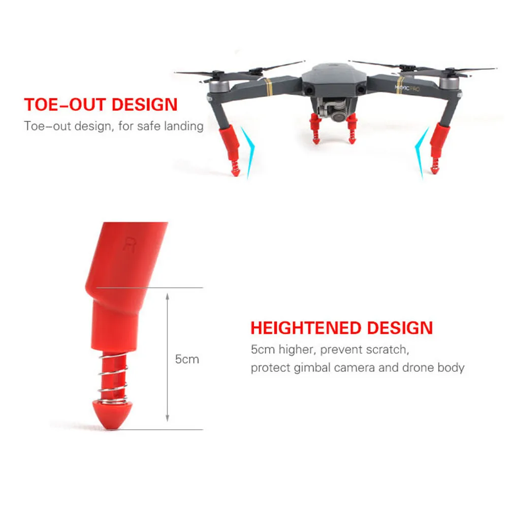 Drone посадка Шестерни посадки ноги кронштейн протектор повысить для DJI Мавик Pro Радиоуправляемый Дрон 6M21 Перевозка груза падения