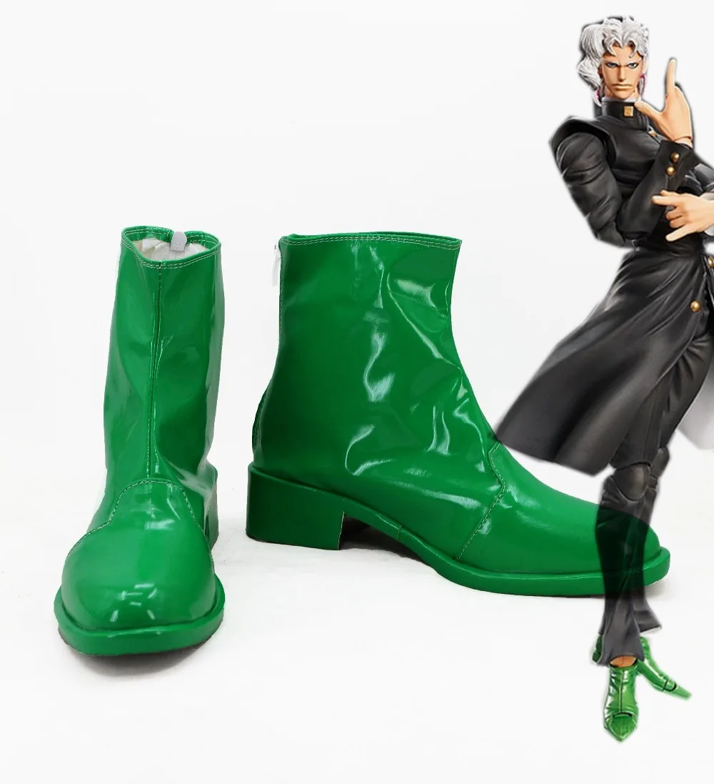Сапоги JOJO tardust Crusaders Noriaki Kakyoin зеленые ботинки для косплея обувь костюм