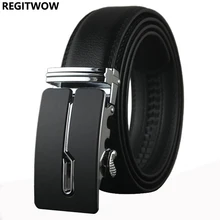 REGITWOW Belt designer automatic buckle Cowhide Leather men luxury fashion Man business belts for men