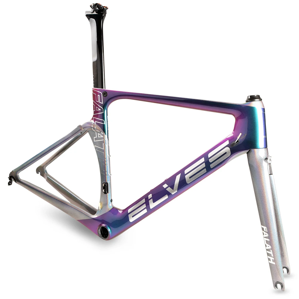 elves aerodynamics Bicycle Frame Light sensitive color Carbon Road font b Bike b font Frame Super