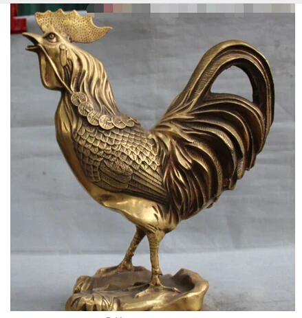 

Медные латунные китайские ремесла Декор Азиатский Бир 007001 18 дюймов китайская бронза резьба богатство деньги бамбук курица Чок животное