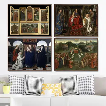 

Home Decoration Art Wall Pictures Fro Living Room Poster Print Canvas Paintings Netherlandish Jan Van Eyck