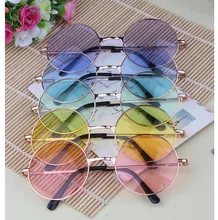 2017 circular colorful lenses fluorescent fashion personality round sunglasses with The spring legs MF073 (get 5 colors)