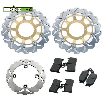 شراءBIKINGBOY الجبهة الخلفية الفرامل أقراص الدوارات + منصات لهوندا CB 900 F الدبور 919cc 02 03 04 05 06 دراجة نارية 296 مللي متر 220 مللي متر