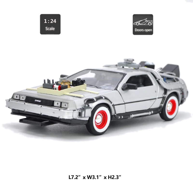 HOMMAT моделирование 1:24 Масштаб DeLorean DMC 12 Назад в будущее 3 BTTF3 машина времени Модель