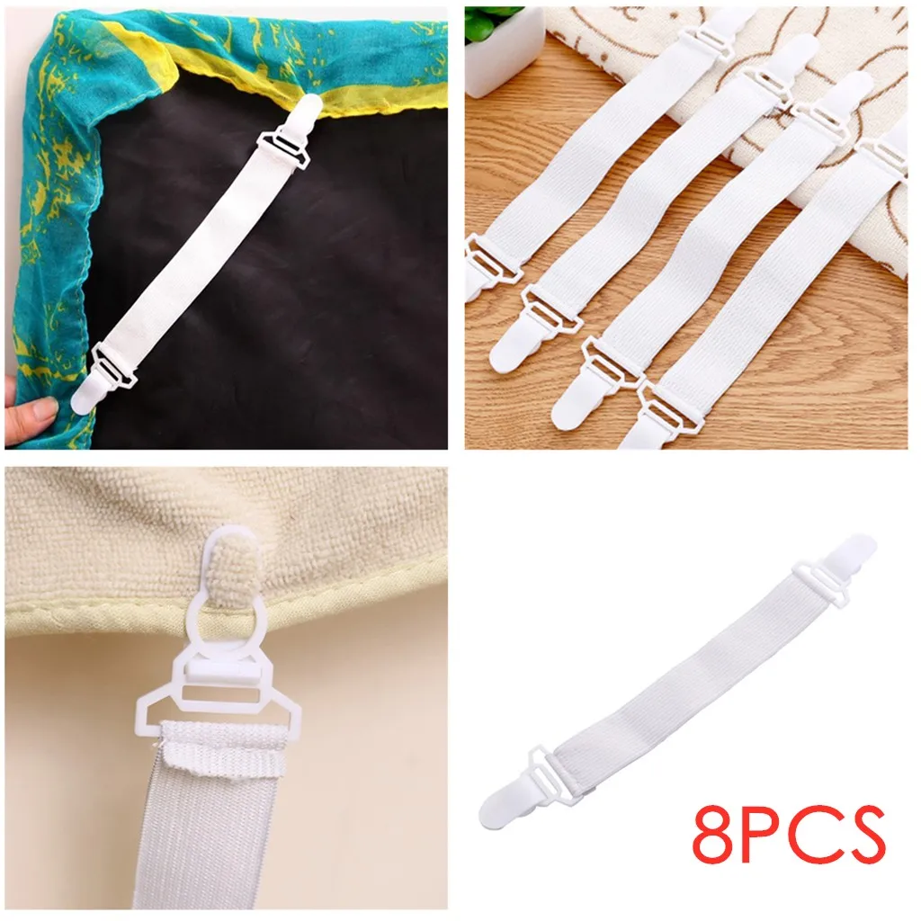 8PCS Mattress Sheet Clip Grippers Straps Heavy Duty Fastener Holder