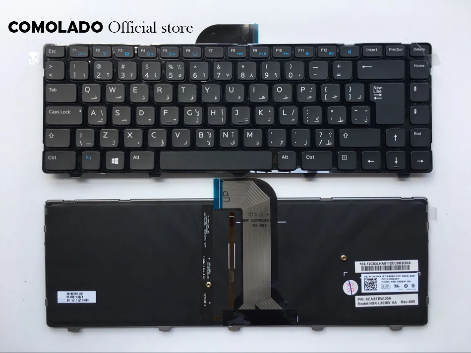 AR Arabic laptop keyboard For Dell Inspiron 14 3421 3437 14R 5421 5437 M431R Latitude 3440 Vostro 2421 Backlit keyboard AR Layout