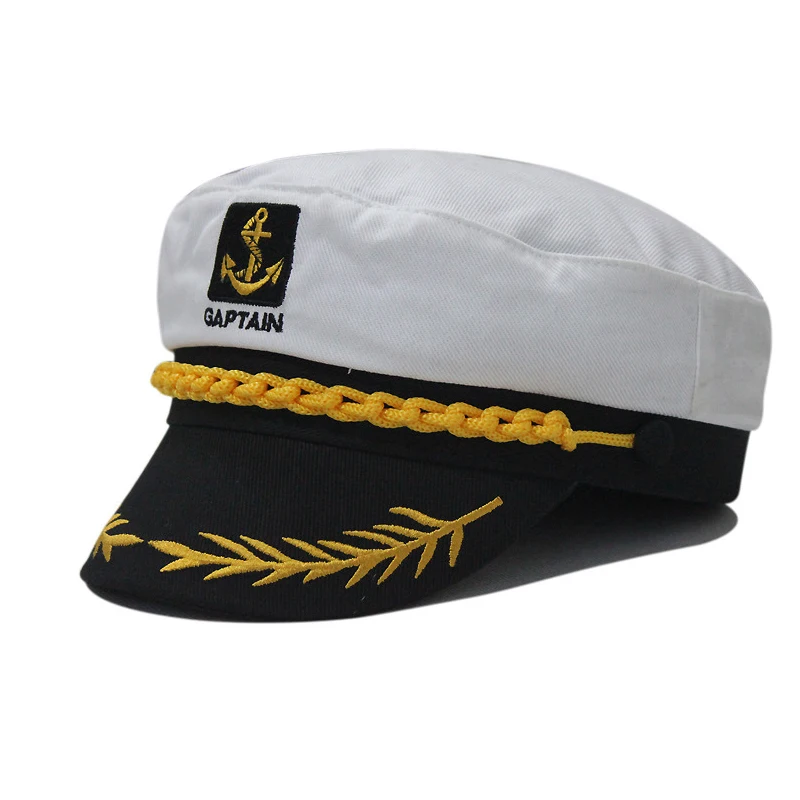 

Summer classic captain flat top hat golden grain commander cap 3color 1pcs brand new arrive