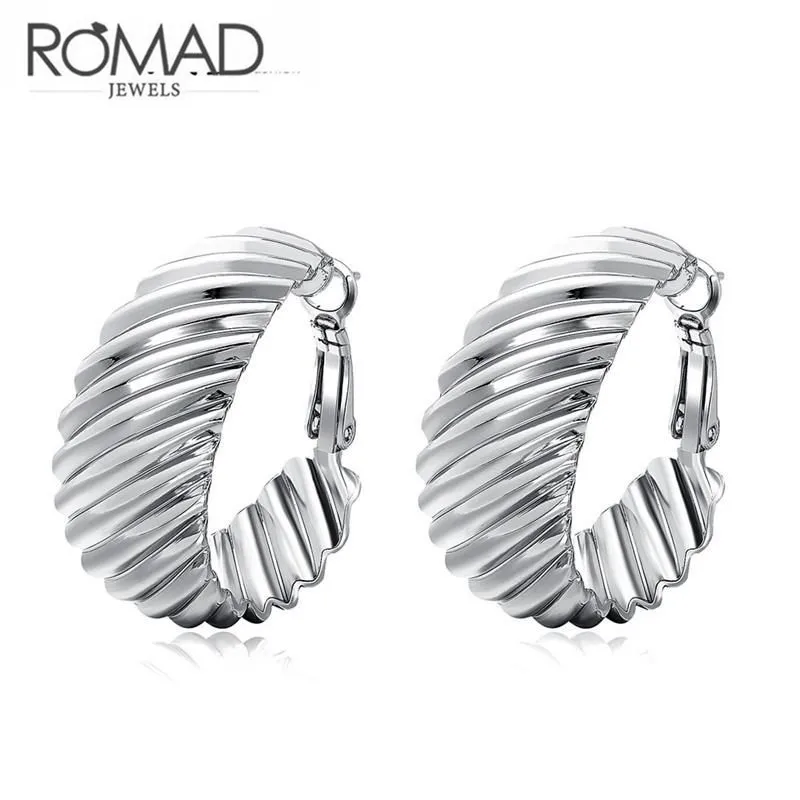 silver color hoop earrings