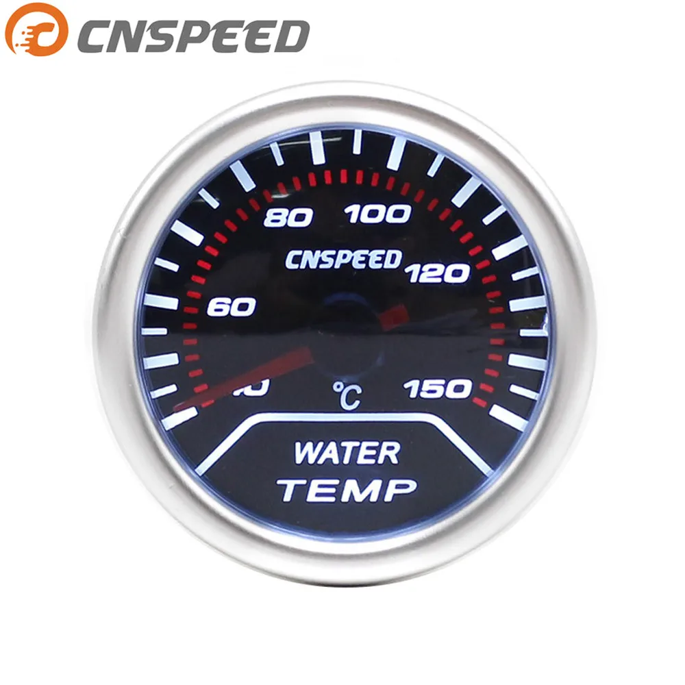 CNSPEED, 12 В, 2 дюйма, 52 мм, автоматический датчик температуры воды, 40-150 градусов Цельсия, дымовая линза, указатель температуры воды, автомобильный измеритель