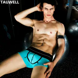 TAUWELL мужское нижнее белье с низкой талией хлопок дышащий u-мешок пуш-ап Дизайн тела формирующие сексуальные трусы-боксеры