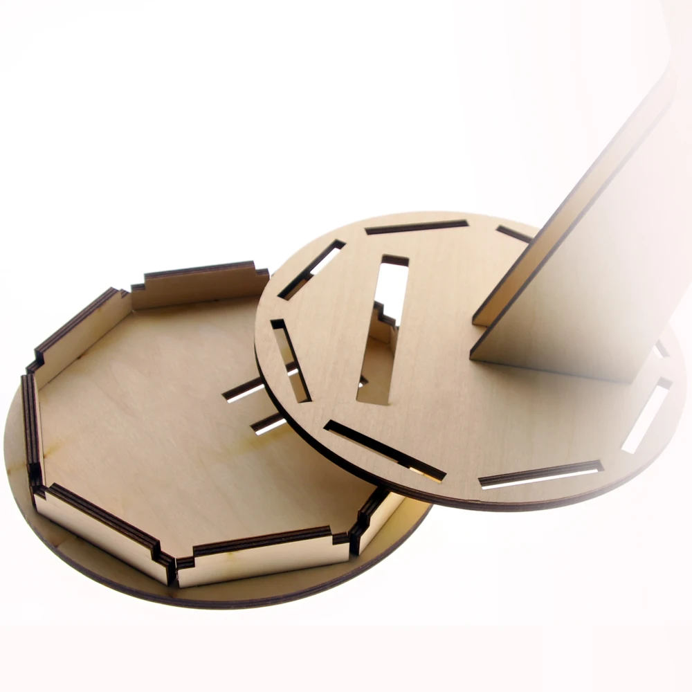Us 967 12 Di Sconto1 Pezzo Da Tavolo Fai Da Te Sound Station Laser Classico In Legno Del Dj Della Cuffia Del Basamento Auricolare Staffa Di
