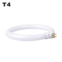 T4 redondo anular tubo 11w 110v & 220v g10q anel lâmpada fluorescente 4 pinos lupa vidro luz lâmpadas de mesa pequenas brancas