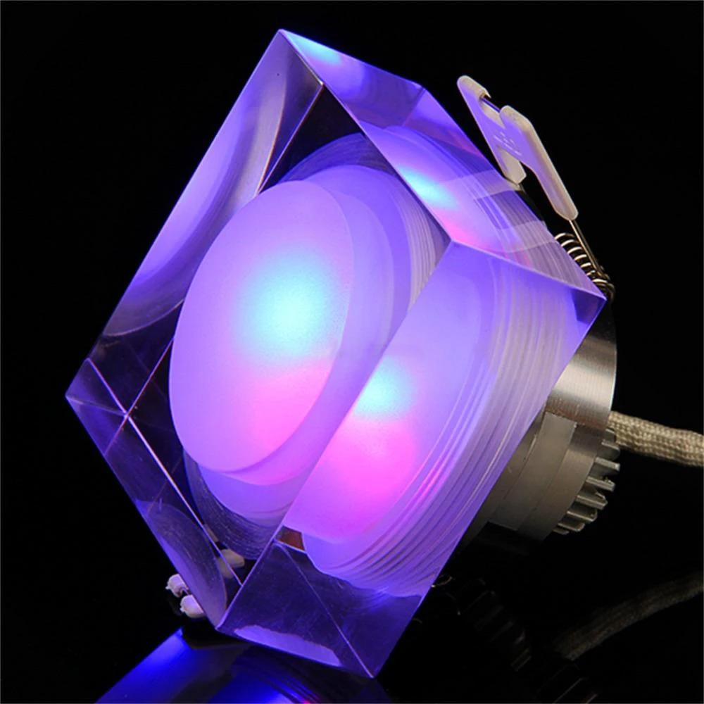 Светодиодный потолочный светильник в виде кристалла RGB 1 Вт 3 5 7 цветной