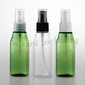 

High-grade 40pcs/lot 60ml Transparent/green Plastic Spray Bottle Refillable Bottle Perfume PET Bottle with Spray Pump