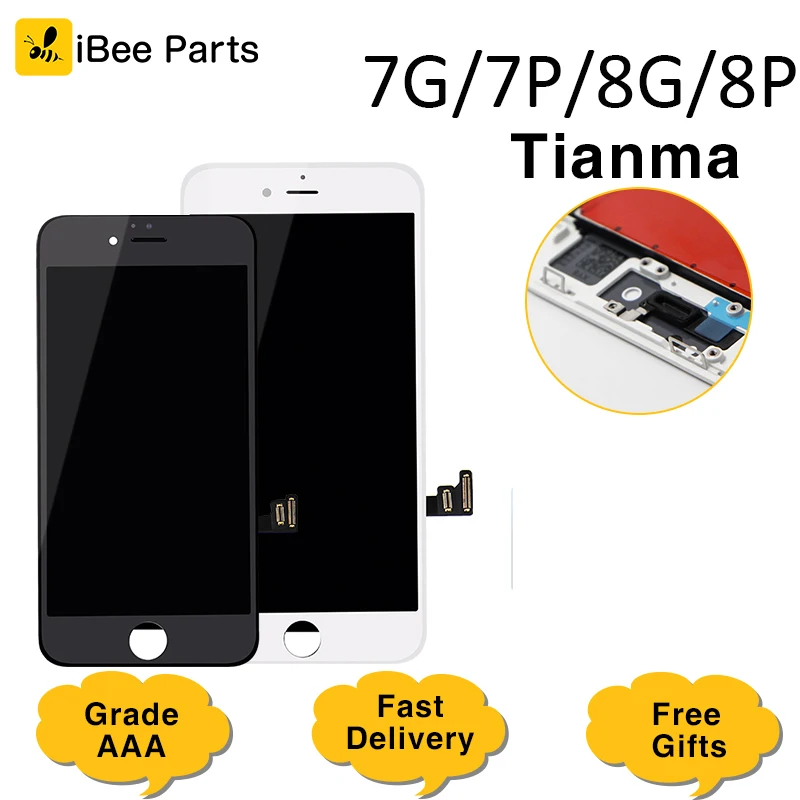 Дешево IBee запчасти 1 шт. премиум качества для iPhone 7, 7plus 8 8 плюс ЖК экран Бесплатная AliExpress доставка
