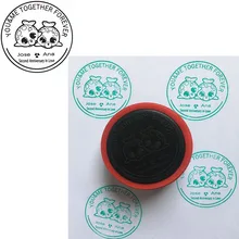 Таможенная Печать Свадебные самоувлажняющаяся подушка для штампов для приглашения адрес конверт 45/5 мм круглый персонализированная печать