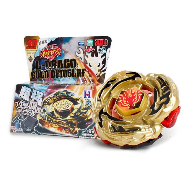 24 стиля Bayblade Металл Fusion 4D без коробки и пусковой установки Волчок детские игры игрушки для детей Рождественский подарок детям - Цвет: Gold Dragon With box