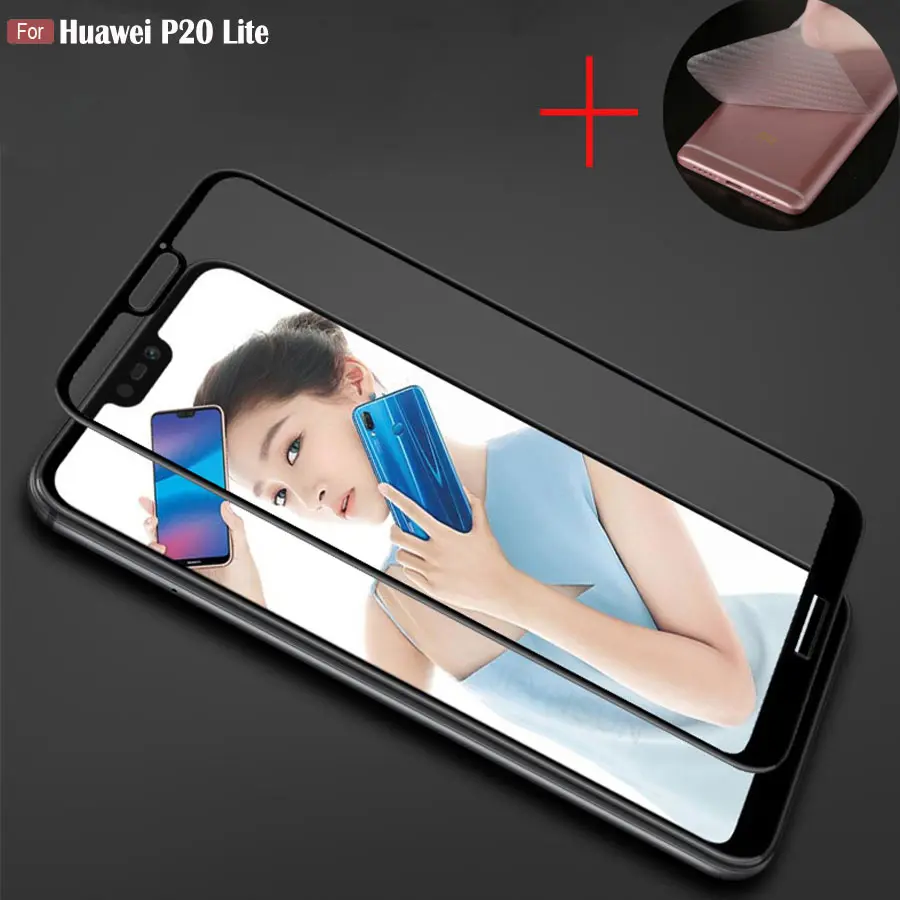 Стекло JFVNSUN для Huawei P20 Lite закаленное стекло 5 84 дюйма полное покрытие Защитная