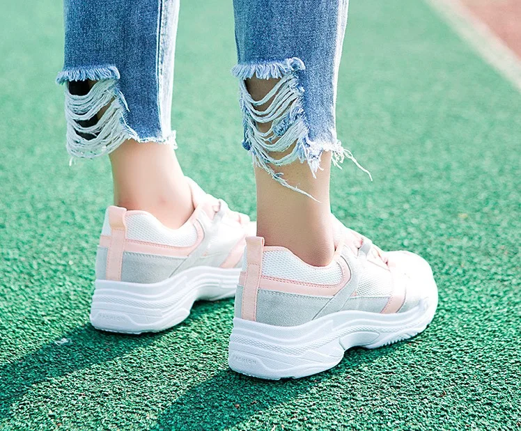 QQNice0605-164720.Women Sneakers Nice Spring Summer Women Casual Shoes Fashion Breathable Mesh Lace-Up Platform Women Shoes