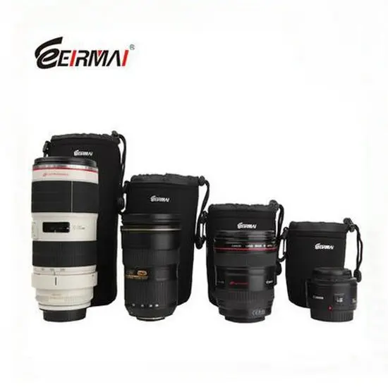 

UPGRADE Lens Bag DSLR Camera Lens Protector Pouch Case Bag For CAMERA LENS BLACK