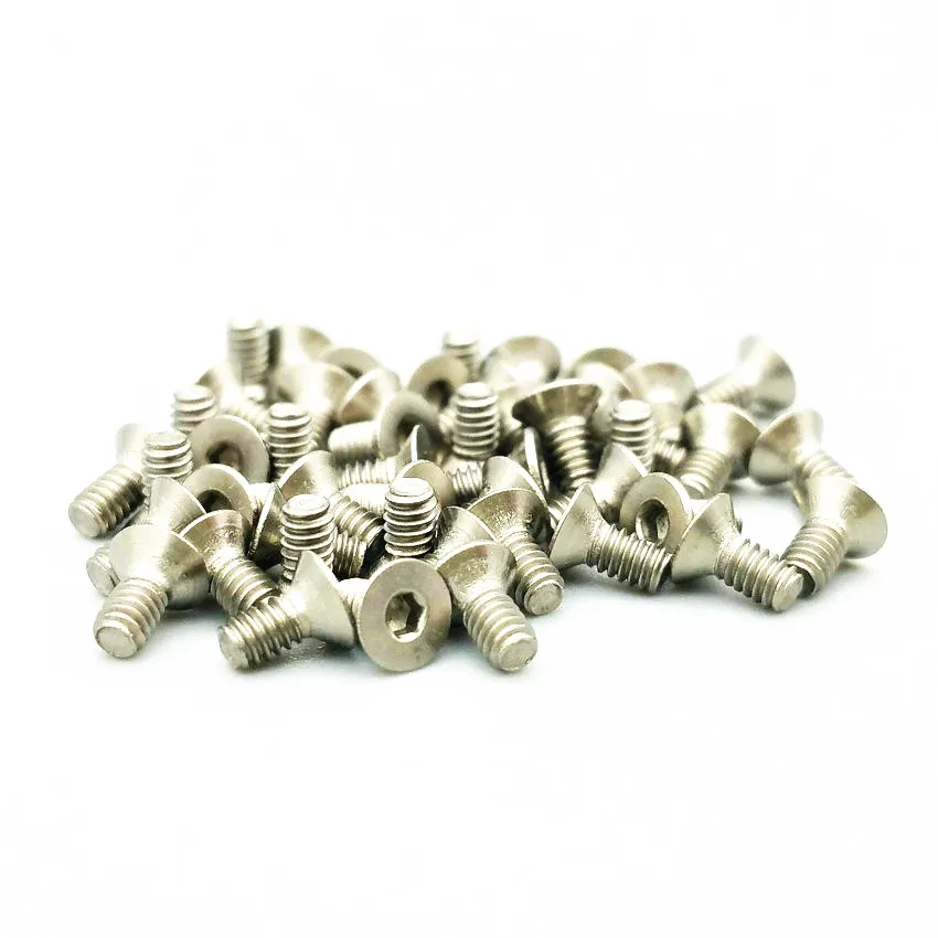 Titanium Bolts M3 Ti Bolt 6/8/ 25mm Flat Head Hex Countersunk Ti Color