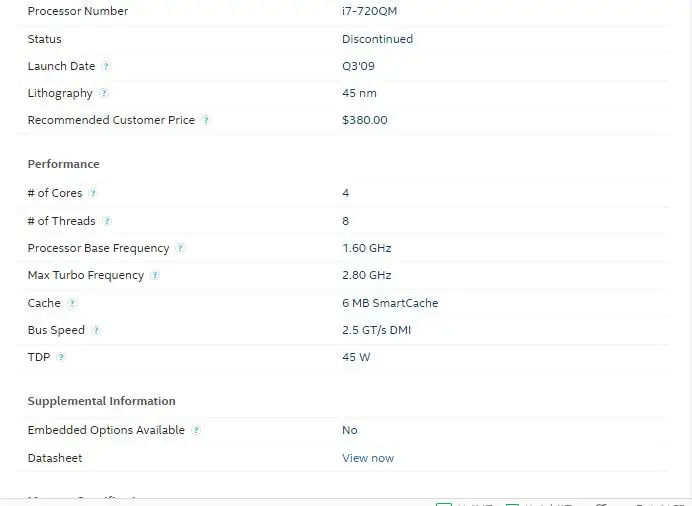 Intel i7 720QM Процессор intel PGA 988 pin 6 м Кэш 1,6 ГГц до 2,8 ГГц quad Core 8 нитей Тетрадь процессоры