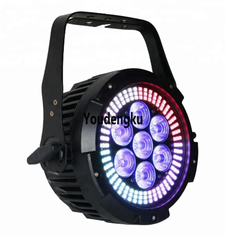10 шт. новейший led par сценический свет PowerCon in and out 7x12 Вт 6в1 с 144x0 2 RGB dmx светильник для
