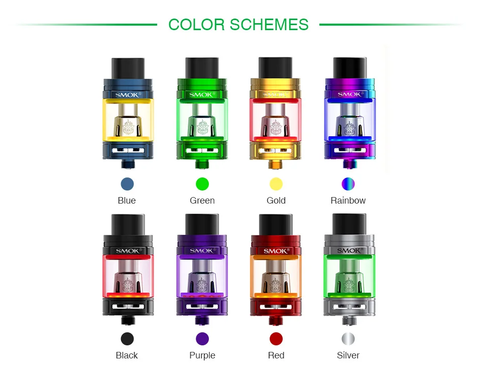 SMOK TFV8, Большой Детский Светильник, 5 мл, распылитель, светодиодный светильник, Vape бак, 510 нитей, Vape распылитель vs TFV16/Zeus X