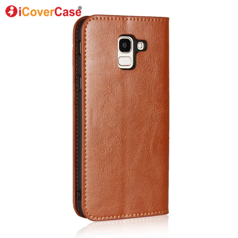 Действительно кожа флип Coque Etui для samsung Galaxy J6 J 6 чехол из натуральной кожи кошелек мешок мобильного телефона fundas Carcasas