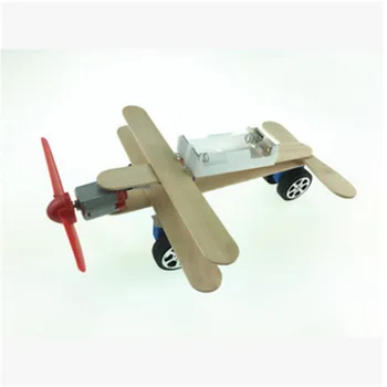 

DIY Electric Glider Kit Wooden Plane Triplane Child Educational 3D Puzzle Toy Handmade Aircrafts Model for Kids