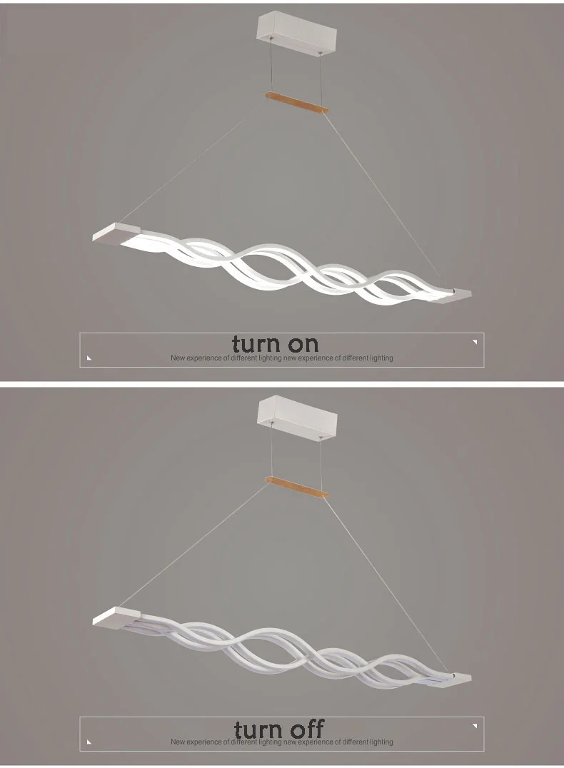 Wave-design-Chandelier-for-dinning-room-Black-White-chandelier-lights-modern-chandelier-led-lighting-AC-85