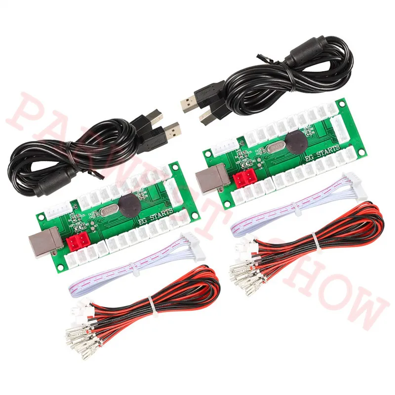 2 игрока оригинальные наборы DIY с джойстиком Sanwa JLF-8YT+ 16 шт. OBSF-30 кнопки+ аркадный светодиодный USB энкодер для ПК MAME наборы