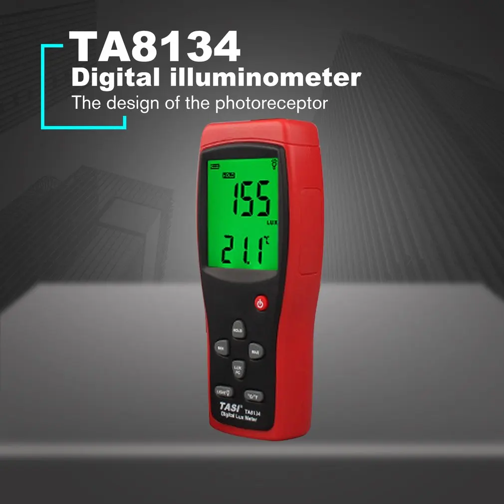 

Brand New Professional TA8134 Digital illuminometer high precision photometer Light Meter 200,000 LUX Digital Luxmeter