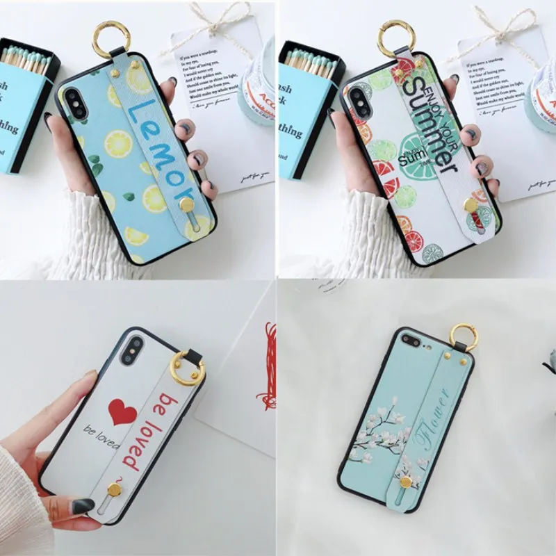 Hide Hand Strap Stand Holder Phone Case For iPhone 7 8 6 6s Plus Love Heart Cases X Hard PC Back Cover Coque |
