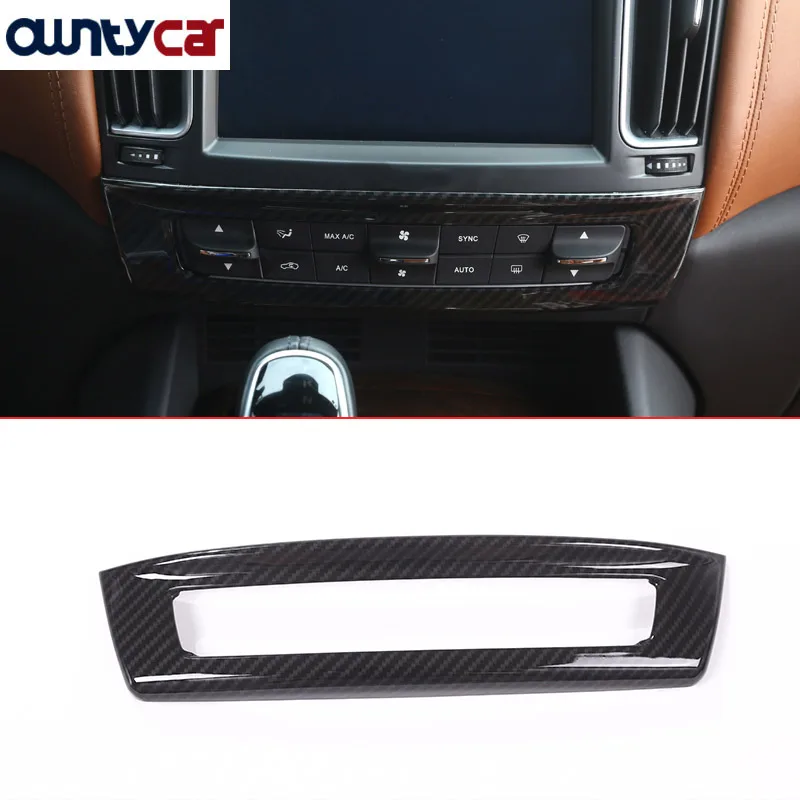 

Carbon Fiber Style ABS Plastic For Maserati Levante Car-Styling ABS Central Control Mode Frame Cover Trim Sticker Accessories