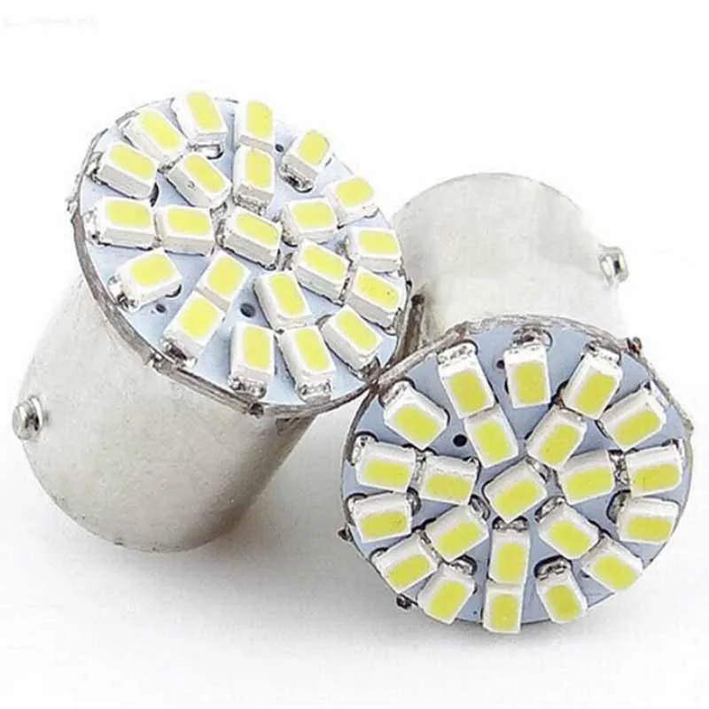 

2x Amber 1156 Car Turn Signal Light BA15S 22SMD 1206 LED Auto Backup Reverse Parking Lamp DC 12V