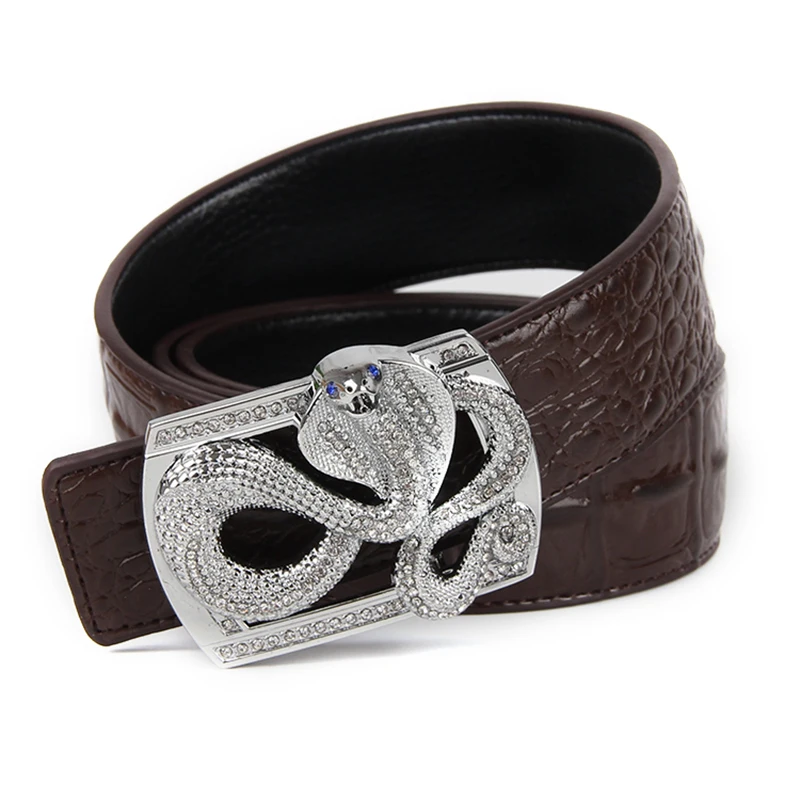 Aburo новые джинсы riem ковбой Классический Крокодил stijlvolle riemen mannen glad gesp taille riem джинсы