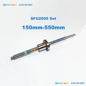 

20mm Rolled Ballscrew SFU2005 L150~550mm +2005 ballnut SFU2005 RM2005 DIY CNC parts