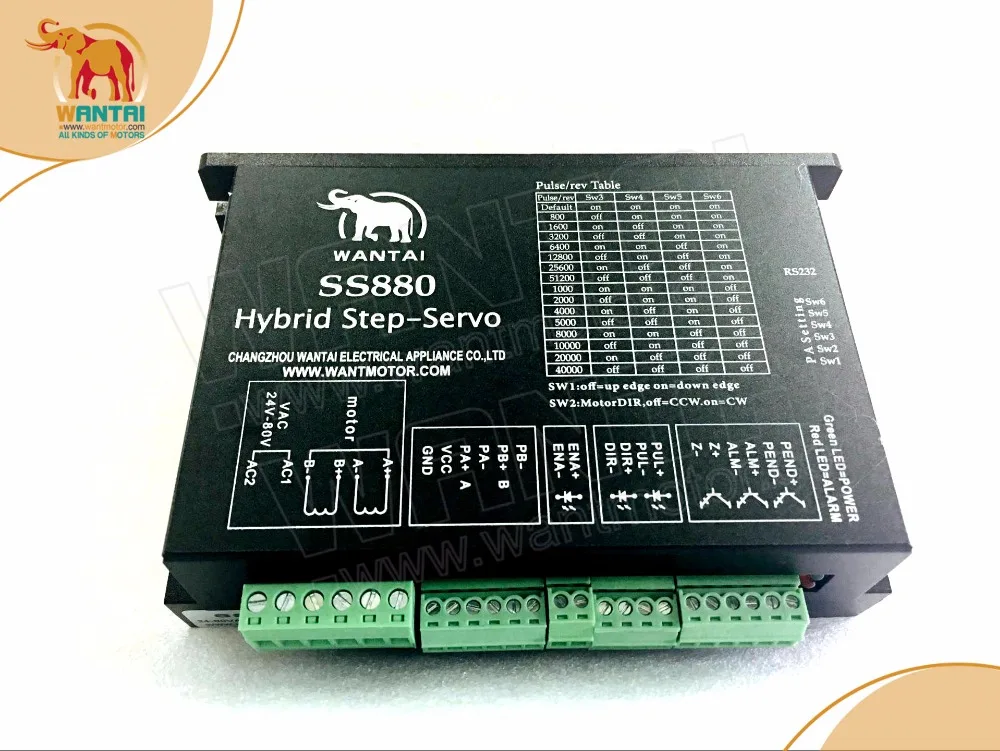 US $450.80 EU FREE Wantai 3Axis Servo Motor 86HBM1001000 NEMA34 Encoder 1000CPR12NM1700ozIn Make UpClosed Loop System DRIVER SS880