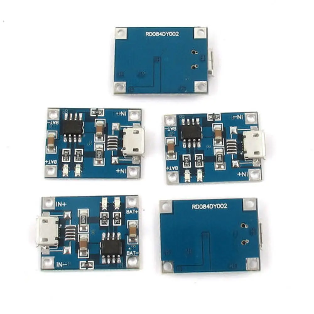 5PCS TP4056 5V Micro USB 1A 18650 Lithium Battery Charging Board Charger Module | Инструменты