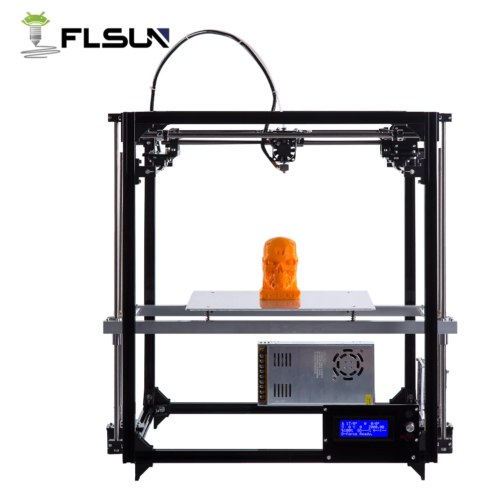 Корабль из Германии Flsun 3d принтер металлическая рамка большой размер печати Diy 3 D принтер автоматическое выравнивание кровать с подогревом один рулон нити